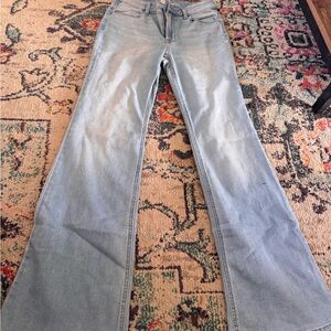 Women's Light Blue Flared Jeans